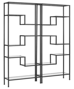 Crosley Sloane 2-Piece Etagere Set, Matte Black