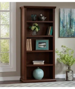 Bush Business Furniture Yorktown 5 Shelf Tall Bookcase In Antique Cherry - Engineered Wood -Palace-shop 71f19b240be331ca 5609 w800 h800 b0 p0