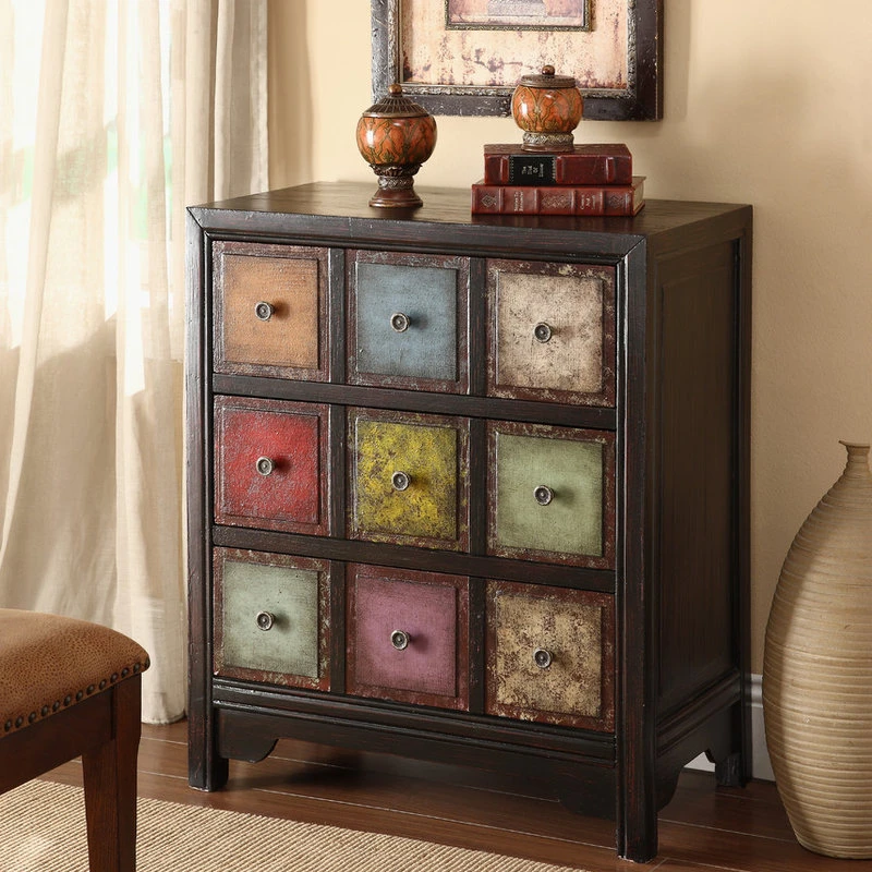Coast To Coast Imports, LLC 3-Drawer Chest, Conde Weathered Multicolor 2 Coast To Coast Imports, LLC 3-Drawer Chest, Conde Weathered Multicolor - Image 2