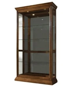 Pulaski Furniture Pulaski Golden Oak Two Way Sliding Door Curio