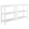 NewRidge Home Goods Edenton Wood Low Bookshelf - Console Table With 2 Shelves