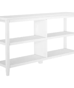 NewRidge Home Goods Edenton Wood Low Bookshelf - Console Table With 2 Shelves