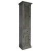 InFurniture Inc., 79" Rustic Solid Fir Side Cabinet, Gray