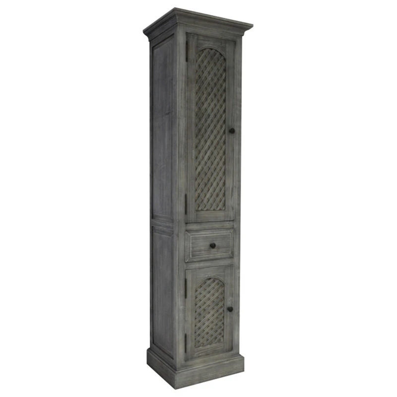 InFurniture Inc., 79" Rustic Solid Fir Side Cabinet, Gray 1 InFurniture Inc., 79" Rustic Solid Fir Side Cabinet, Gray