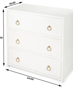 Butler Specialty Company Butler Lark White 3 Drawer Chest -Palace-shop 7a7138af0e46f733 4842 w800 h800 b1 p0