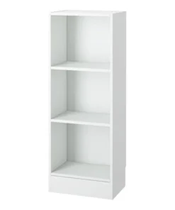 Tvilum Element Short Narrow 3 Shelf Bookcase In White
