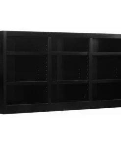 Concepts In Wood Traditional 36" Tall 9-Shelf Triple Wide Wood Bookcase In Espresso