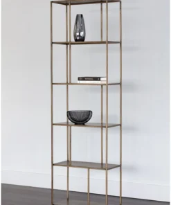 Sunpan Modern Home Eiffel Antique Brass Bookcase, Small -Palace-shop 7c91773c0c6edb45 9145 w800 h800 b0 p0