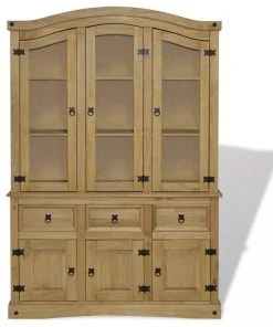 Vida XL International B.V. VidaXL Buffet & Hutch Mexican Pine Corona Range Display Cabinet Unit Bookcase -Palace-shop 7f11c79a0be92720 4914 w800 h800 b1 p0