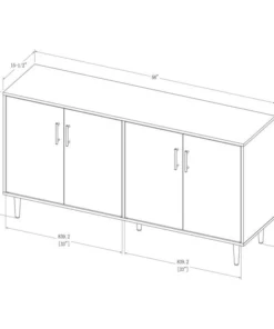 Walker Edison 58" 2-Tone Modern Bookmatch Buffet -Palace-shop 7f3141ab03441175 5547 w800 h800 b1 p0