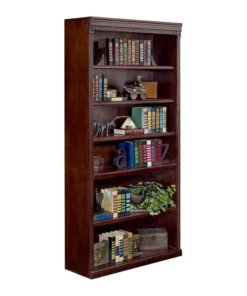 Martin Furniture Huntington Club 6-Shelf Wood Bookcase In Vibrant Cherry