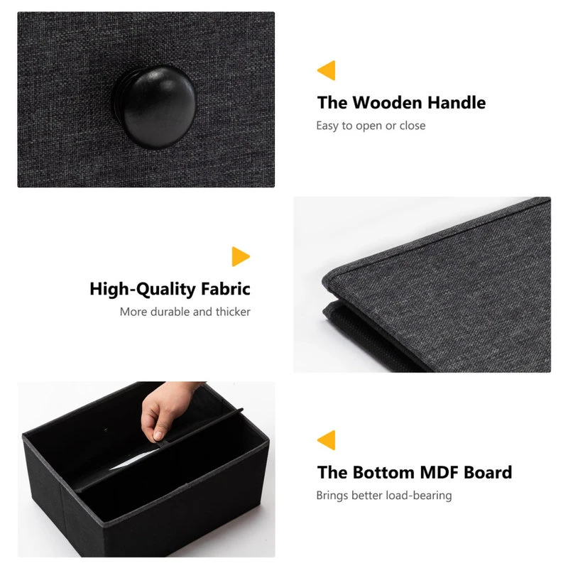 Duhome Elegant Lifestyle 8 Fabric Drawers Steel Frame Double Dresser, Black 7 Duhome Elegant Lifestyle 8 Fabric Drawers Steel Frame Double Dresser, Black - Image 7