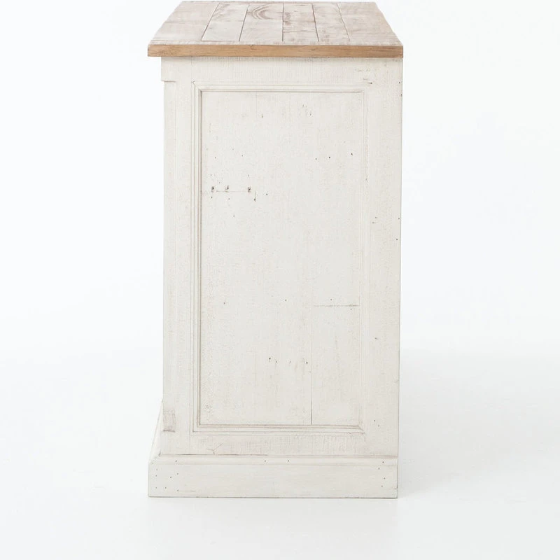 Null Coastal Beach Reclaimed Wood White Sideboard Buffet 5 Null Coastal Beach Reclaimed Wood White Sideboard Buffet - Image 5