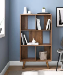 LexMod Transmit 31" Wood Bookcase, Walnut 17 LexMod Transmit 31" Wood Bookcase, Walnut -Palace-shop 814164be033f057a 7702 w800 h800 b0 p0