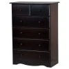Palace Imports 100% Solid Wood 4+2 Or 6-Drawer Chest, Java