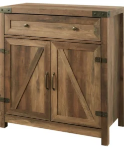 Walker Edison 30" Farmhouse Barn Door Accent Cabinet - Rustic Oak -Palace-shop 851191ee01c1bd2c 1113 w800 h800 b1 p0