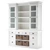 NovaSolo Furniture NovaSolo Provence Storage Cabinet With Hutch In Pure White