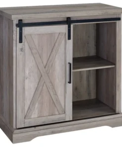 Walker Edison 32" Rustic Farmhouse Buffet Accent Cabinet - Gray Wash