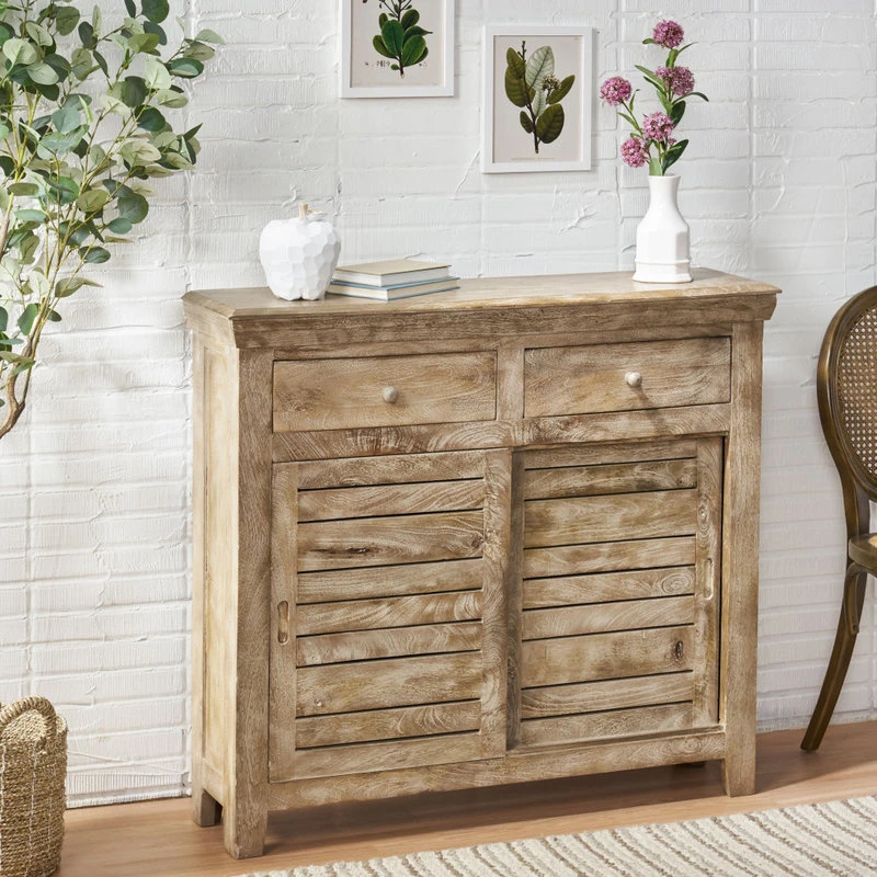 GDFStudio Gatsby Mango Wood Cabinet 2 GDFStudio Gatsby Mango Wood Cabinet - Image 2