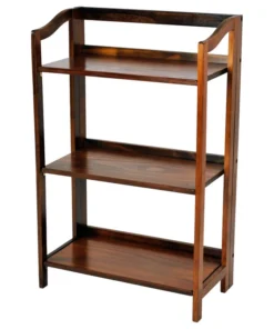 Casual Home Stratford 3-Shelf Folding Bookcase, Warm Brown, 3-Shelf
