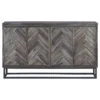 Coast To Coast Imports, LLC Aspen Court 4-Door Media Credenza, Aspen Court Herringbone