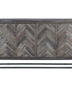 Coast To Coast Imports, LLC Aspen Court 4-Door Media Credenza, Aspen Court Herringbone