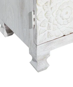 Brimfield & May Mediterranean Rectangular White Wooden Floral Cabinet, 30.25" X 35.44" X 16" -Palace-shop 8aa1ce610092d0dc 8054 w800 h800 b0 p0