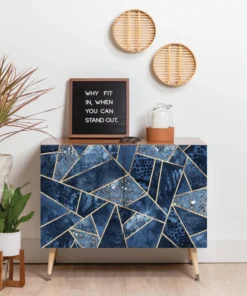 Deny Designs Elisabeth Fredriksson Blue Stone Credenza, 38"x20" -Palace-shop 8bf11b5e02bded74 4584 w800 h800 b0 p0