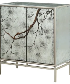 Coast To Coast Imports, LLC Silvermist Winter Forest 2-Door Cabinet