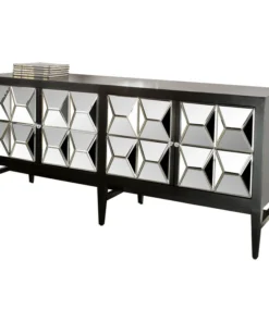 Statements By J Spike Mirrored Sideboard, Black