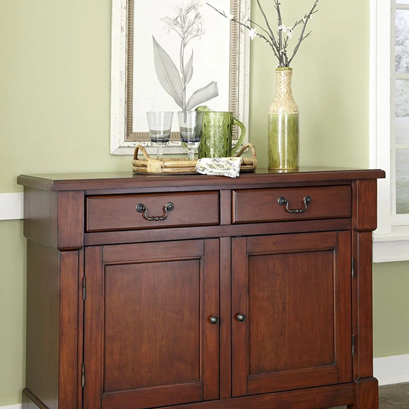 Decor Love Traditional Sideboard, Mahogany Wood Construction With Plenty Storage Space 4 Decor Love Traditional Sideboard, Mahogany Wood Construction With Plenty Storage Space - Image 4