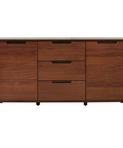 Unique Furniture Tahoe Collection American Walnut 3-Section Sideboard