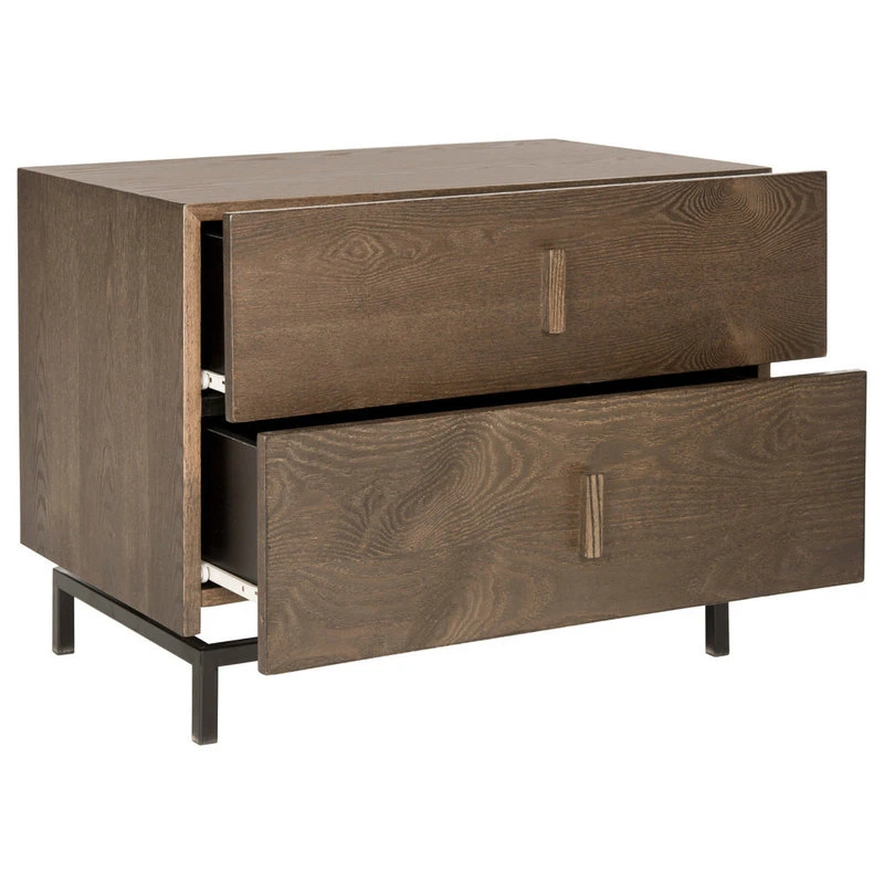 Safavieh Herschel Cabinet, Dark Brown & Black 2 Safavieh Herschel Cabinet, Dark Brown & Black - Image 2