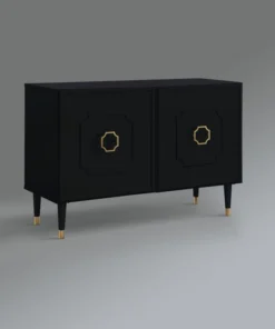 Inspired Home Nohea Sideboard, 2 Doors, Black -Palace-shop 9021111e0ee8d516 4698 w800 h800 b0 p0
