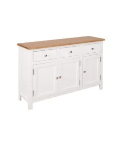 Vida XL International B.V. VidaXL Solid Oak Wood Sideboard 43.3" Home Highboard Cabinet Chest Furniture