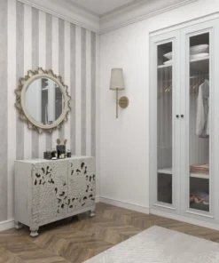 Brimfield & May Mediterranean Rectangular White Wooden Floral Cabinet, 30.25" X 35.44" X 16" -Palace-shop 90b1673801843424 8054 w800 h800 b0 p0