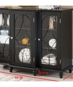 Pilaster Designs Boyce Wood Buffet, Black -Palace-shop 90c15b8e091b271a 6679 w800 h800 b0 p0