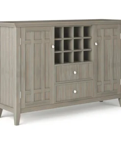 Simpli Home Ltd. Bedford Sideboard Buffet And Wine Rack