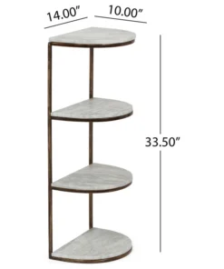 GDFStudio Greycliff Modern Glam Handcrafted Marble Half Round Etagere Bookcase -Palace-shop 9221f60500385eb8 8966 w800 h800 b1 p0