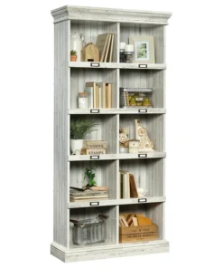 Sauder Barrister Lane Engineered Wood Tall 10-Cubby Bookcase In White -Palace-shop 93d148cb0e7c334d 1085 w800 h800 b1 p0