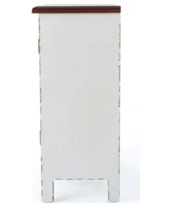 GDFStudio GDF Studio Aliana Shabby Painted Accent Cabinet, Distressed White/Brown -Palace-shop 9461322201e524b9 7434 w800 h800 b1 p0