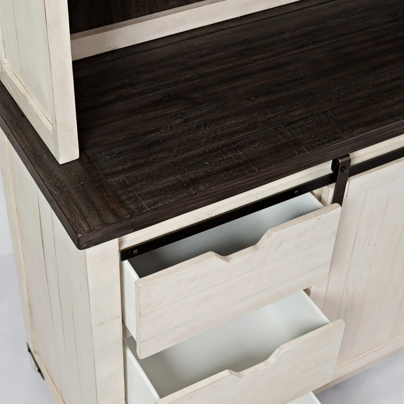 Jofran Madison County Hutch Server - Vintage White 4 Jofran Madison County Hutch Server - Vintage White - Image 4