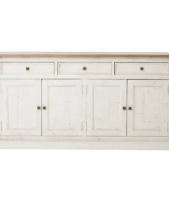 Null Coastal Beach Reclaimed Wood White Sideboard Buffet