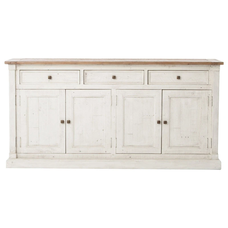 Null Coastal Beach Reclaimed Wood White Sideboard Buffet 1 Null Coastal Beach Reclaimed Wood White Sideboard Buffet