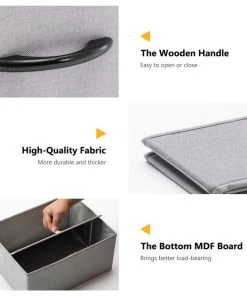 Duhome Elegant Lifestyle 6 Fabric Drawers Steel Frame Double Dresser, Grey -Palace-shop 9691914b006587a0 8572 w800 h800 b1 p0