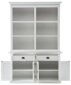 NovaSolo Furniture NovaSolo Halifax Mahogany Wood Buffet Hutch Unit With 6 Shelves In White -Palace-shop 977158d00f8ea2f7 3194 w800 h800 b1 p0