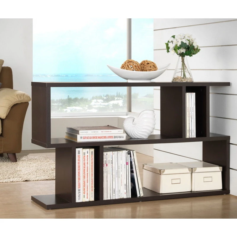 Baxton Studio Goodwin 2, Level Dark Brown Modern Bookshelf 3 Baxton Studio Goodwin 2, Level Dark Brown Modern Bookshelf - Image 3