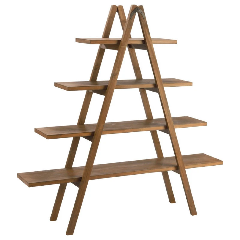 Tripar International Inc 4 Tier A-Frame Wooden Display Shelf, Brown 1 Tripar International Inc 4 Tier A-Frame Wooden Display Shelf, Brown