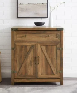 Walker Edison 30" Farmhouse Barn Door Accent Cabinet, Reclaimed Barnwood -Palace-shop 97c111030009e768 2039 w800 h800 b0 p0