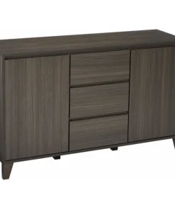 Pilaster Designs Anitra Oak Gray Wood Modern Buffet Server 2 Door Cabinet Console Table